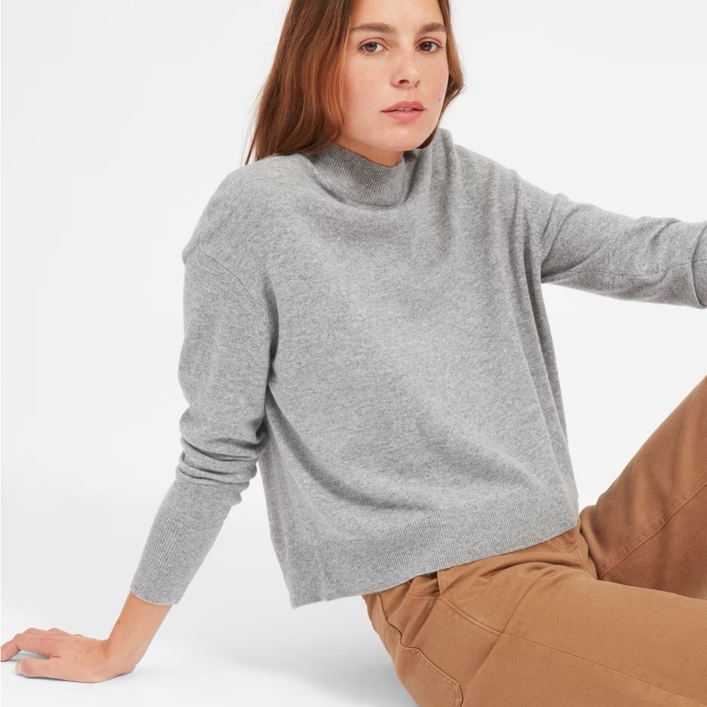 Everlane Cashmere Cropped Mockneck